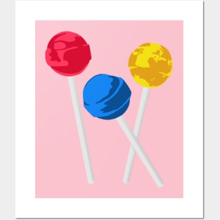 Trio Of Lollipops Posters and Art